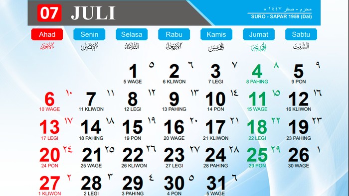 Kalender Hijriah Hari Ini 1 Juli 2025 Dan Isyarat  Dikala Mendengar Bunyi Hewan